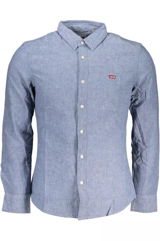 Levi's Light Blue Cotton Men Shirt