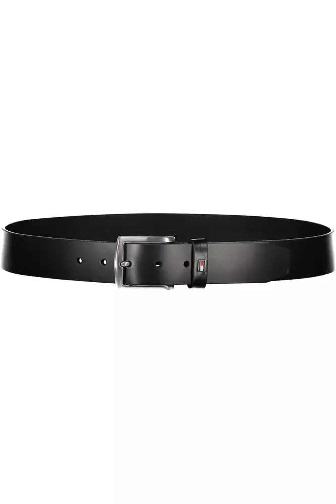 Tommy Hilfiger Black Leather Men Belt