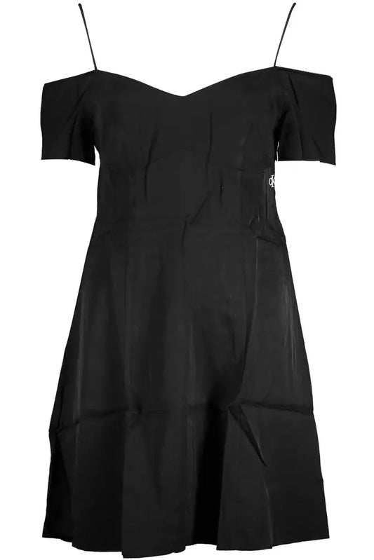 Calvin Klein Black Viscose Women Dress