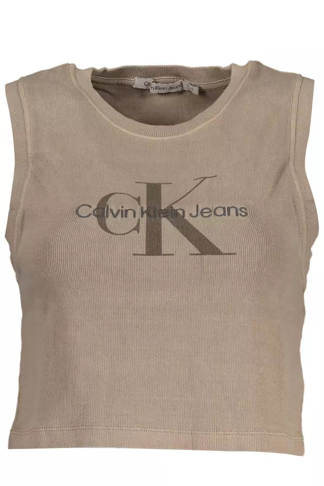 Calvin Klein Brown Cotton Women Top