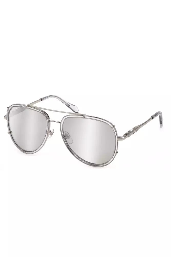 Just Cavalli Elegant Silver Teardrop Sunglasses