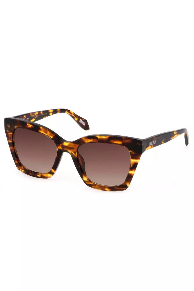 Just Cavalli Chic Square Frame Sunglasses with Brown Lens