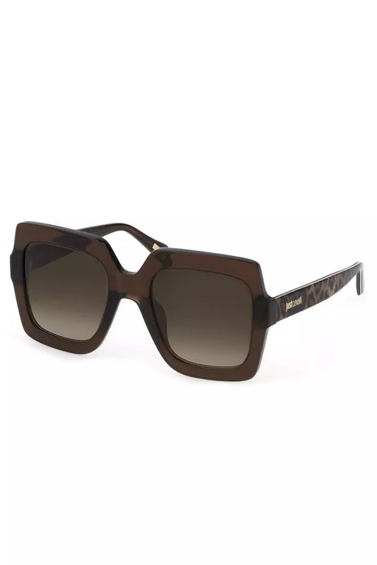 Just Cavalli Chic Square Frame Sunglasses with Contrasting Details