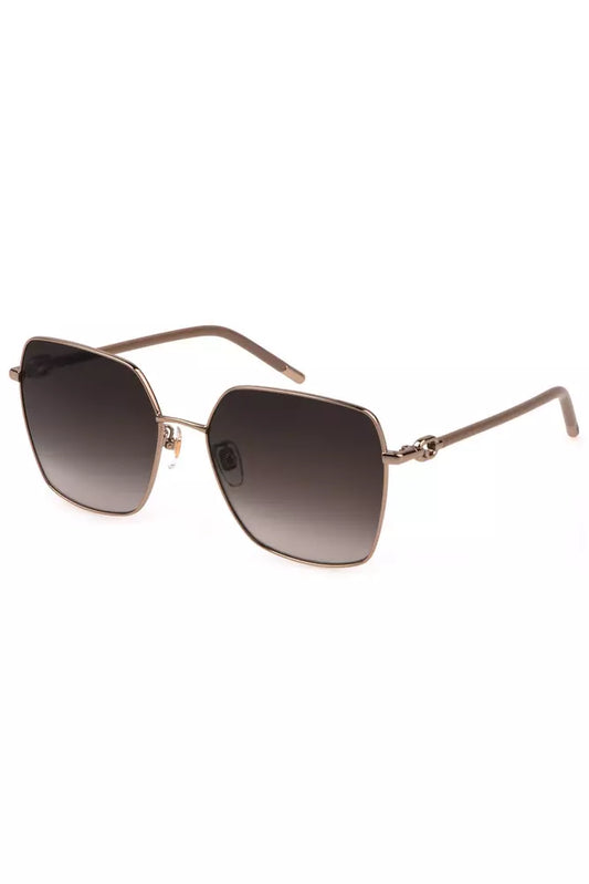 Furla Gold Metal Square Frame Sunglasses