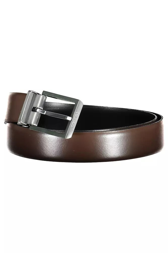 Calvin Klein Brown Leather Men Belt