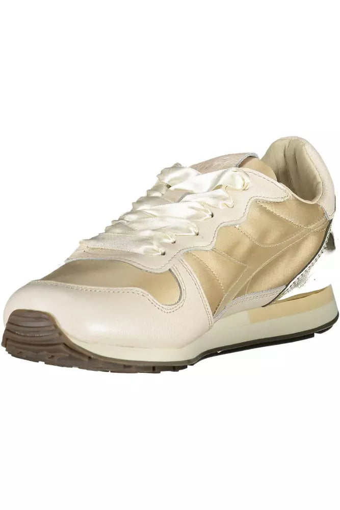 Diadora Beige Leather Women Sneaker