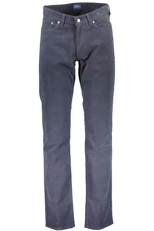 Gant Blue Cotton Men Trouser