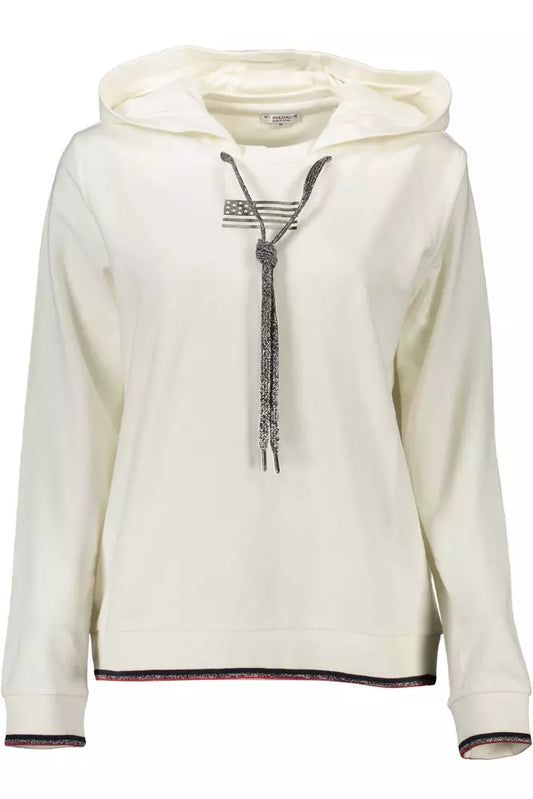 U.S. POLO ASSN. White Cotton Women Sweater