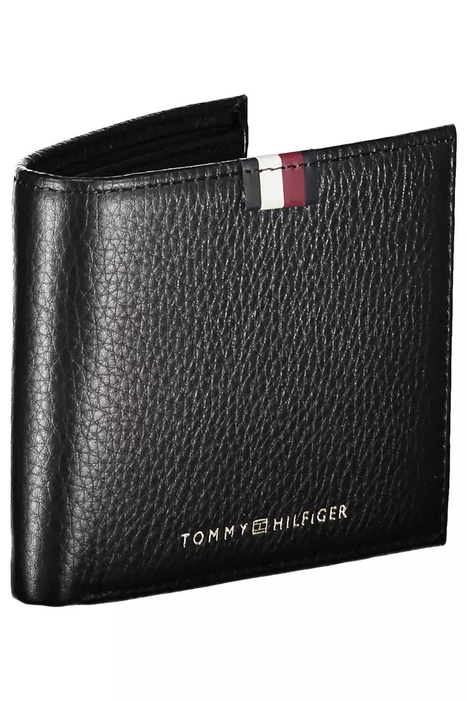 Tommy Hilfiger Black Leather Men Wallet