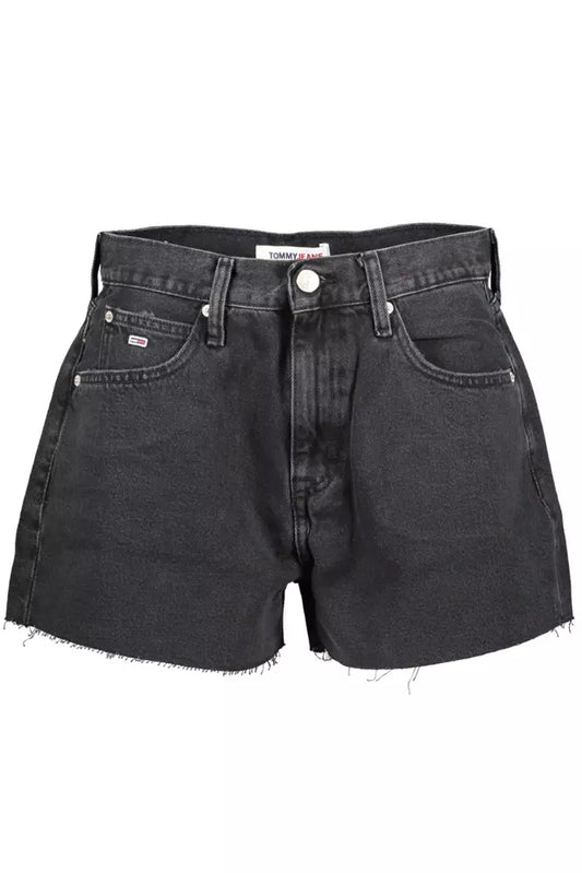 Tommy Hilfiger Black Cotton Women Shorts