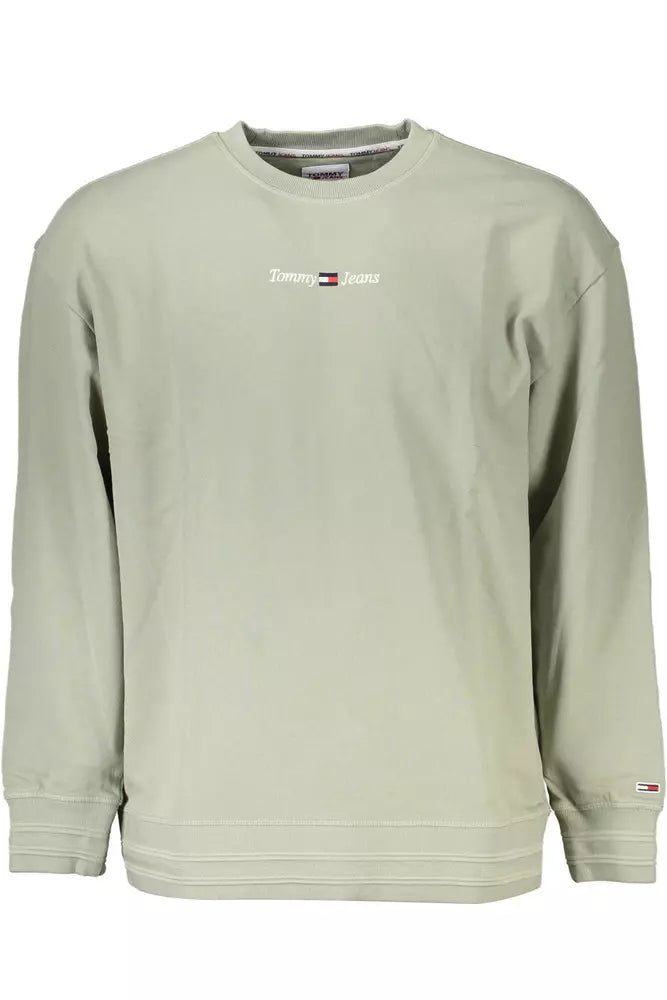 Tommy Hilfiger Green Cotton Men Sweater