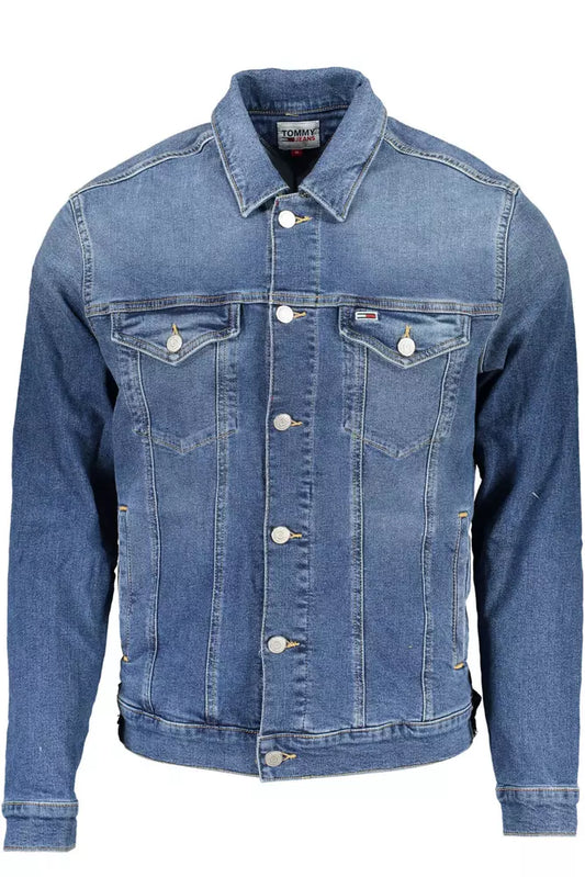 Tommy Hilfiger Blue Cotton Men Jacket