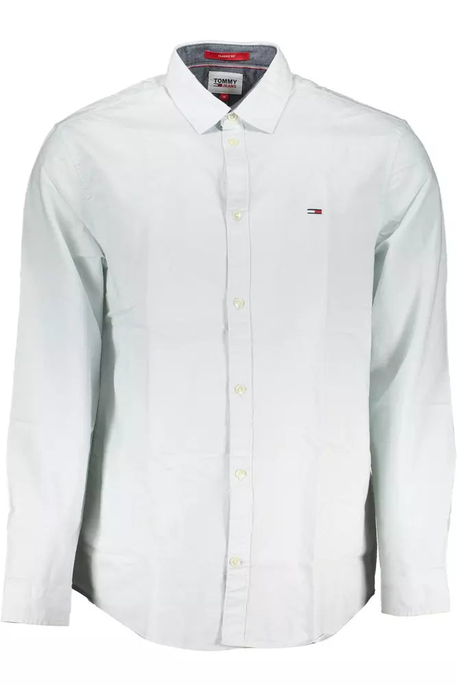 Tommy Hilfiger Light Blue Cotton Men Shirt