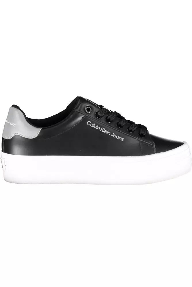 Calvin Klein Black Leather Women Sneaker