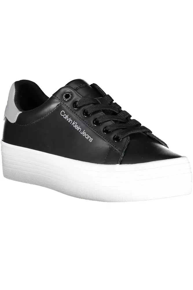 Calvin Klein Black Leather Women Sneaker