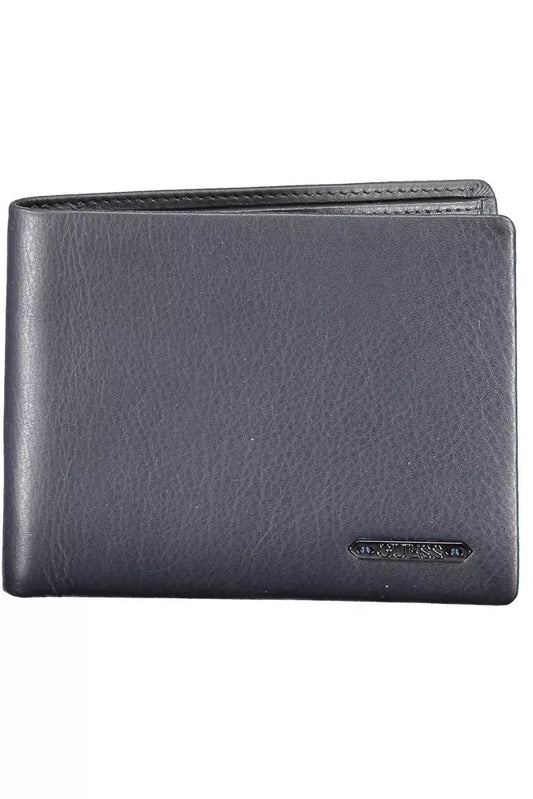 Guess Jeans Sleek Blue Leather Bi-fold Wallet