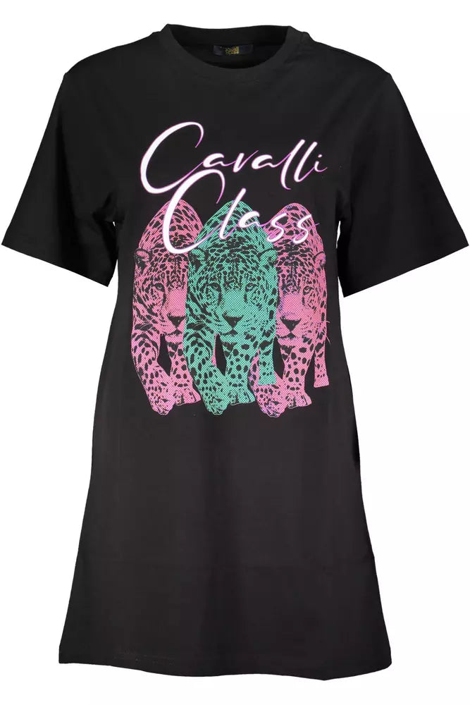 Cavalli Class Black Cotton Women Dress