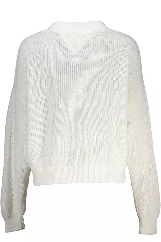 Tommy Hilfiger White Cotton Women Cardigan