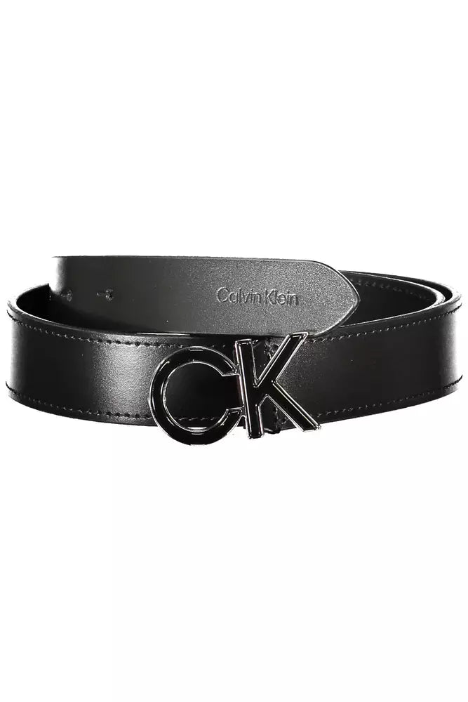 Calvin Klein Black Leather Women Belt