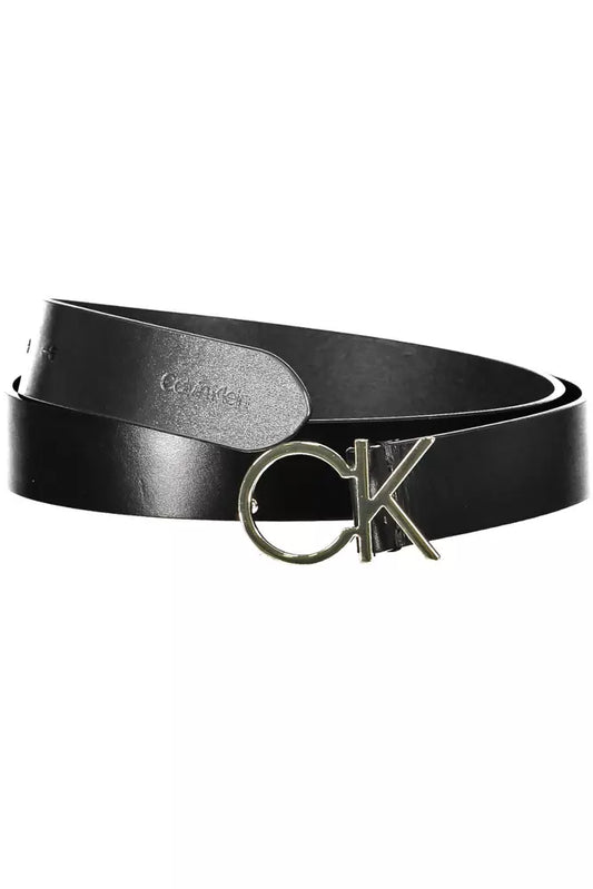 Calvin Klein Black Leather Women Belt