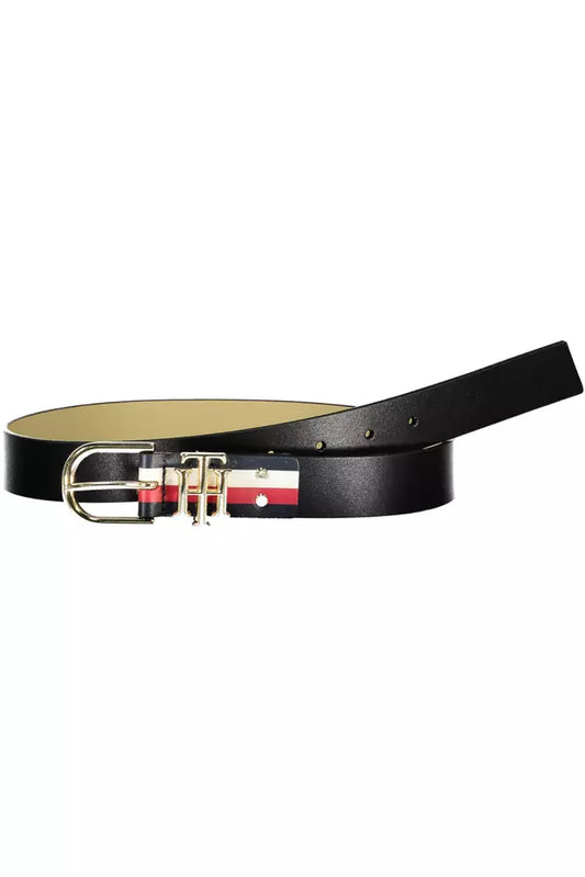 Tommy Hilfiger Black Leather Women Belt