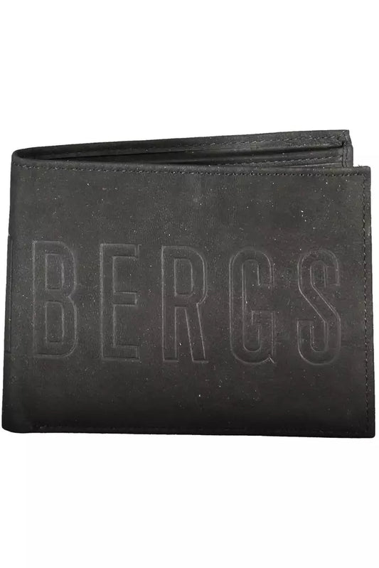 Bikkembergs Sleek Black Leather Wallet with Contrasting Accents