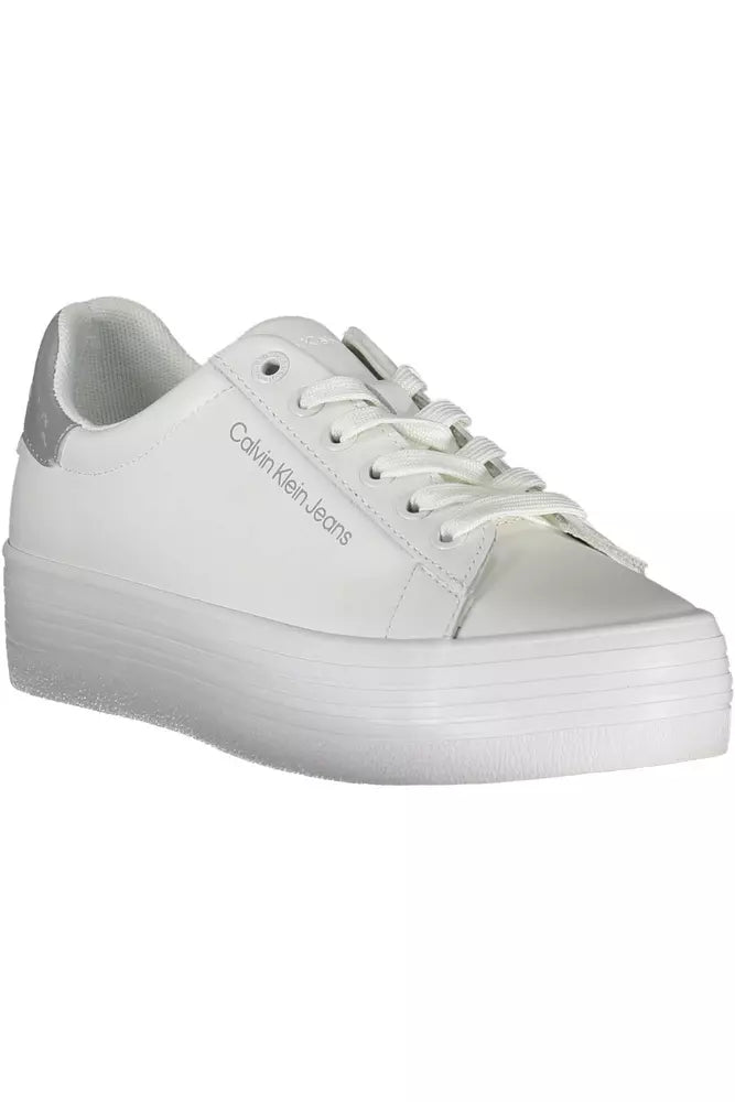 Calvin Klein White Leather Women Sneaker