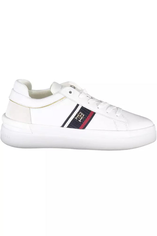 Tommy Hilfiger White Polyester Women Sneaker