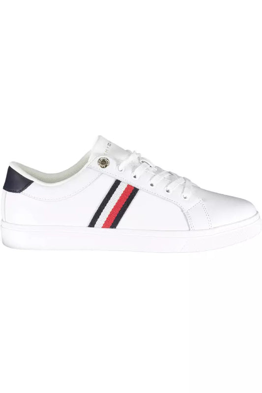 Tommy Hilfiger Eco-Conscious White Sneakers with Logo Accent