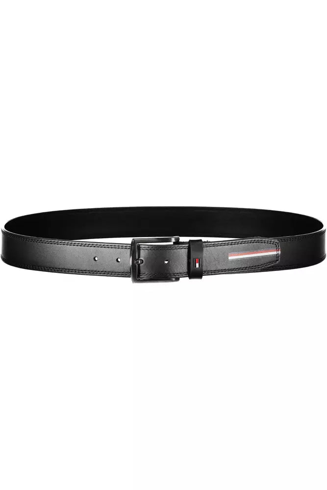 Tommy Hilfiger Black Leather Men Belt