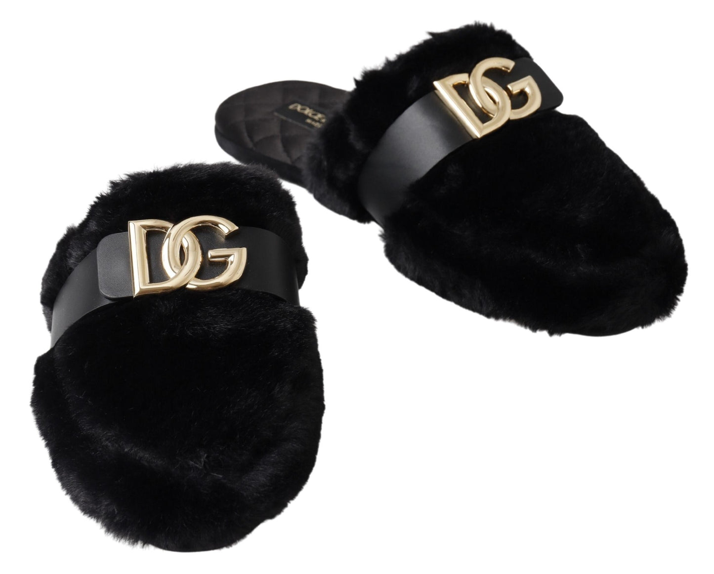 Dolce & Gabbana Elegant Black Polyester Men's Slides