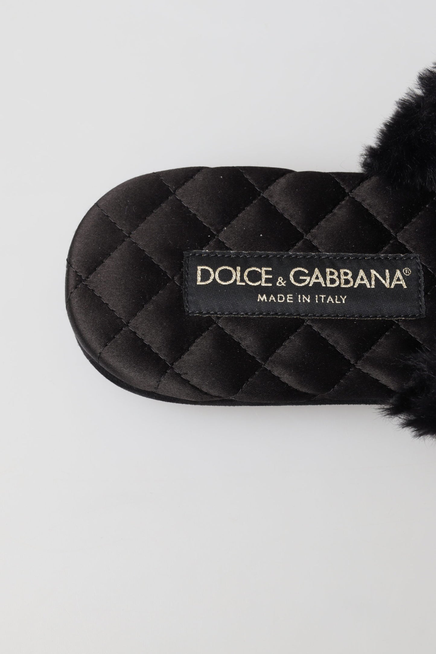 Dolce & Gabbana Elegant Black Polyester Men's Slides