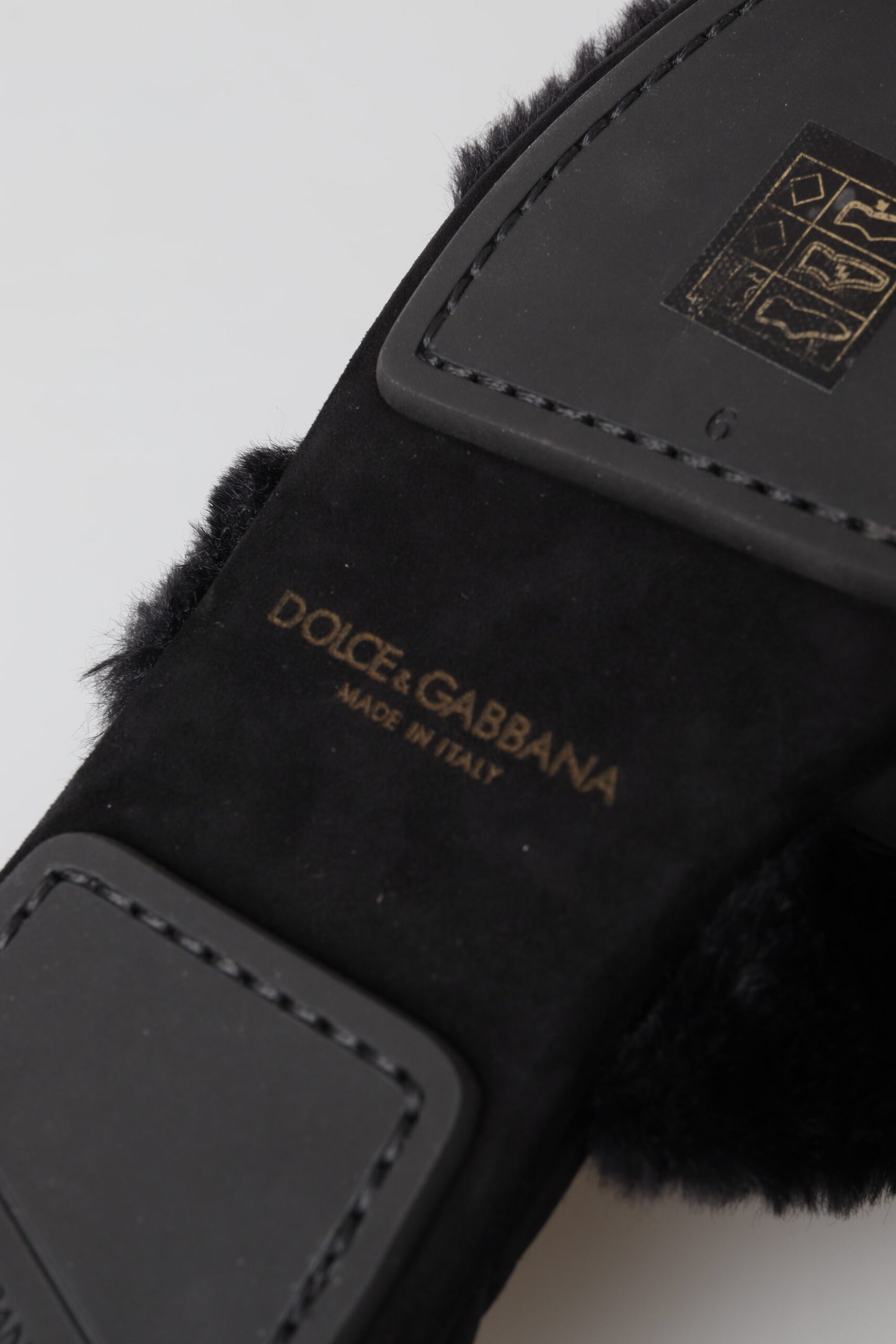 Dolce & Gabbana Elegant Black Polyester Men's Slides