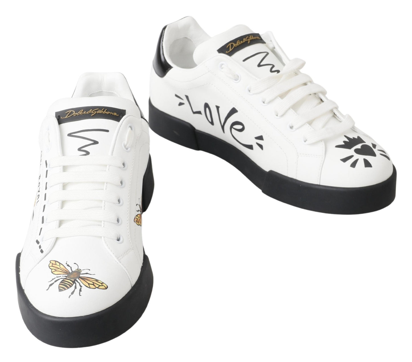 Dolce & Gabbana Elegant Portofino Low Top Sneakers - Pristine White