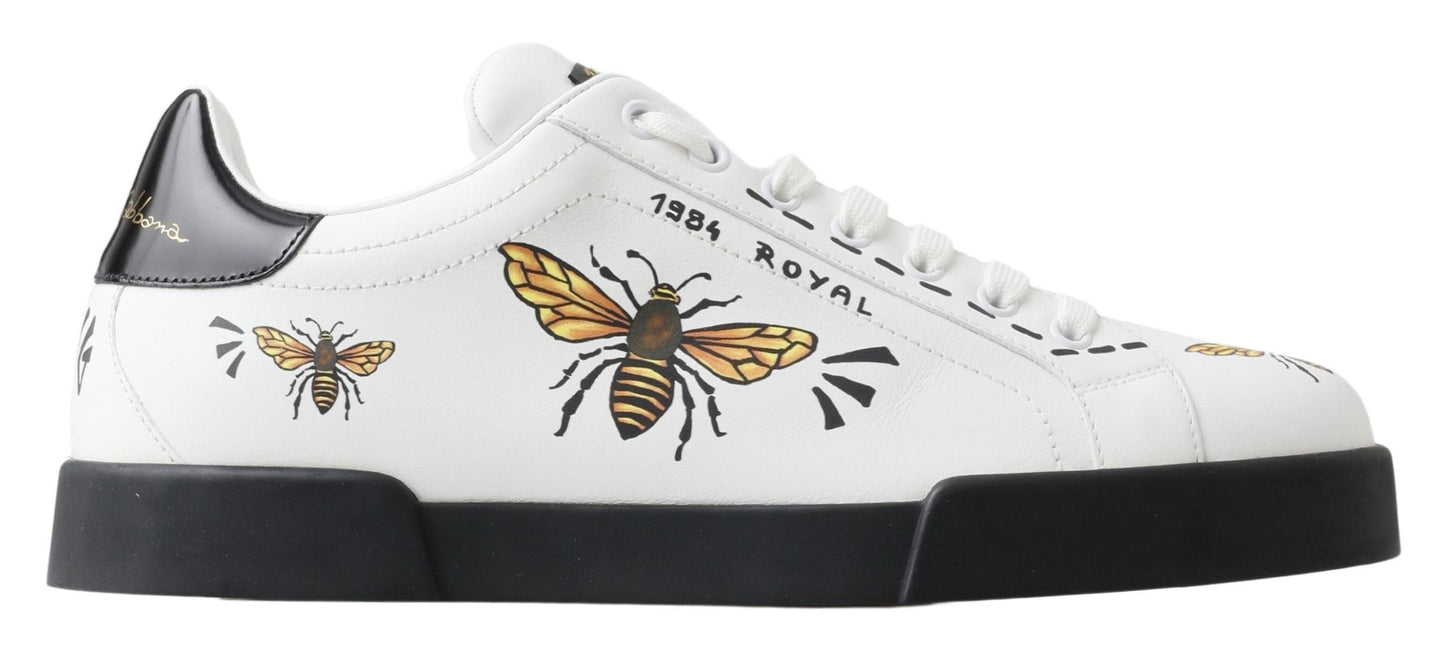 Dolce & Gabbana Elegant Portofino Low Top Sneakers - Pristine White