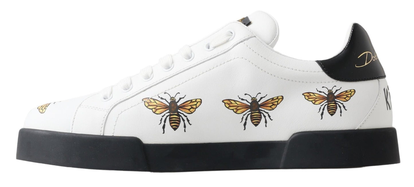 Dolce & Gabbana Elegant Portofino Low Top Sneakers - Pristine White