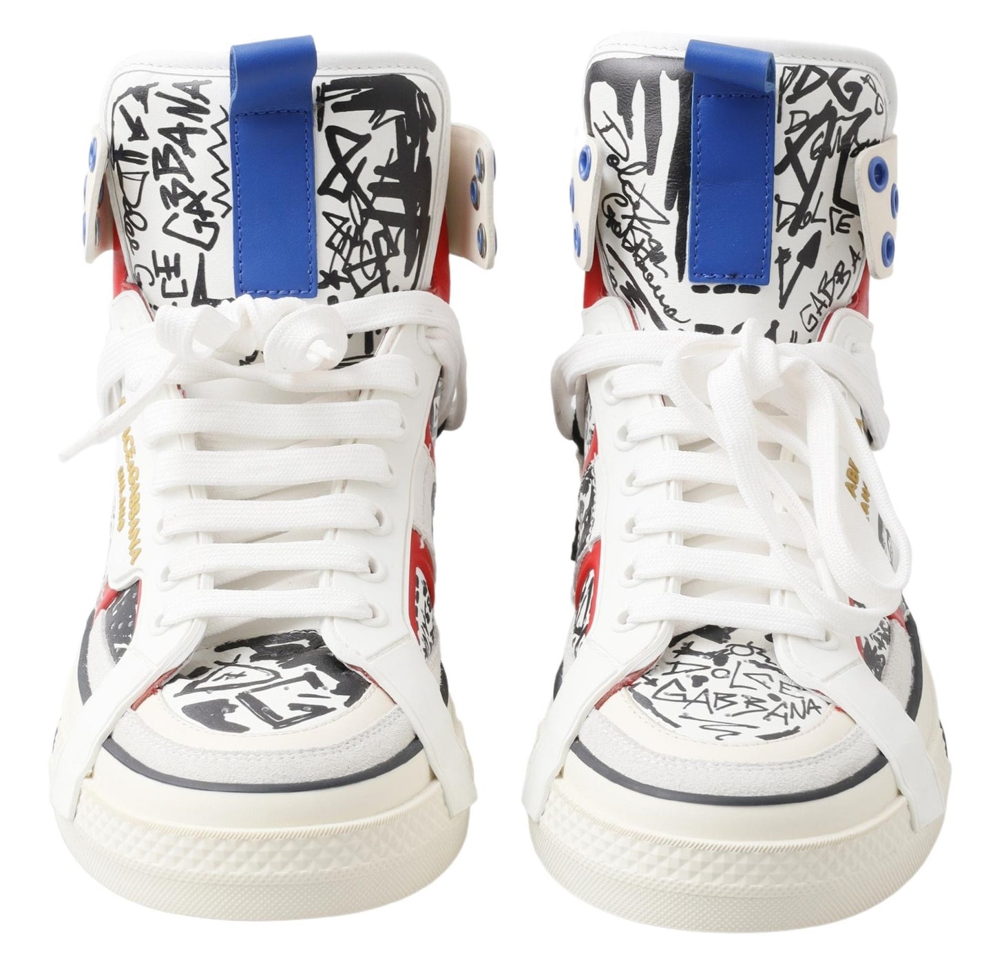 Dolce & Gabbana Exquisite High Top Leather Sneakers - Men's Fashion