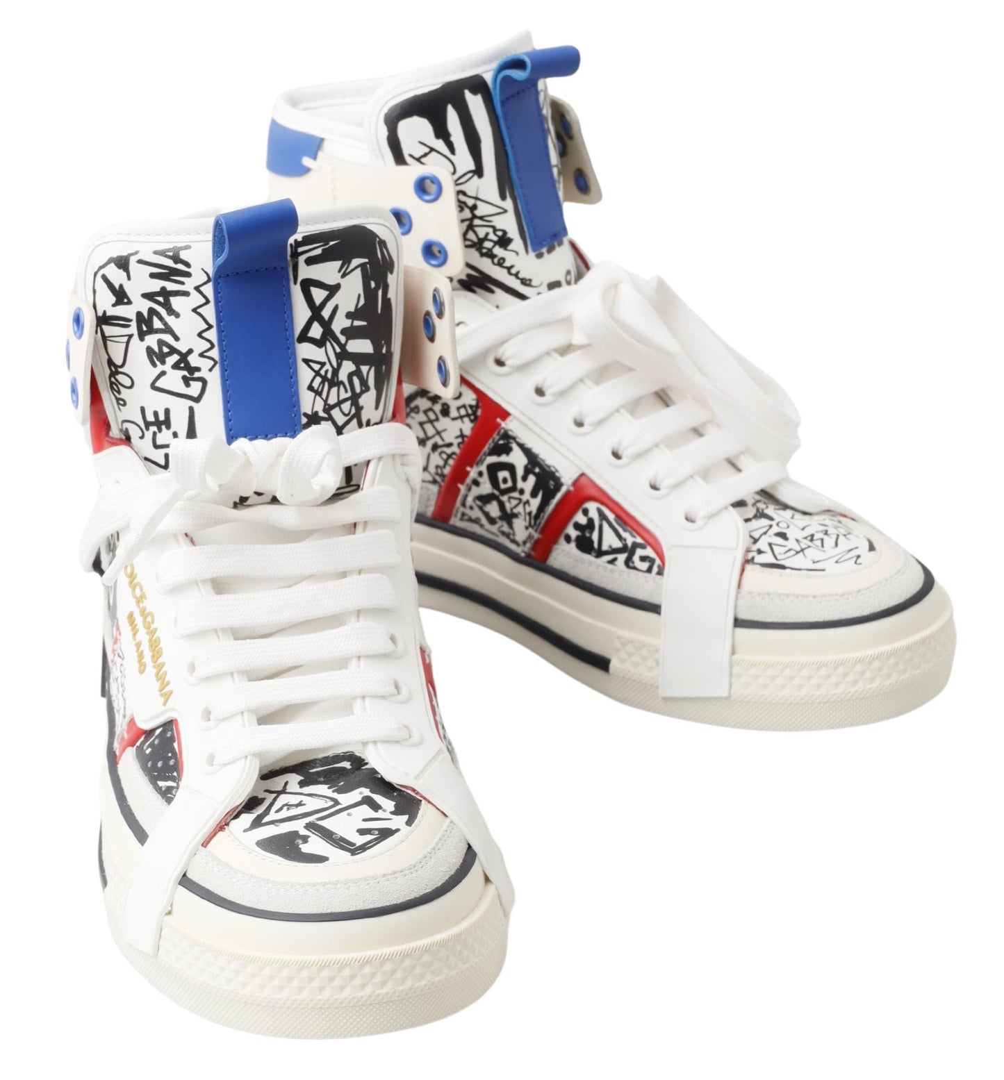 Dolce & Gabbana Exquisite High Top Leather Sneakers - Men's Fashion