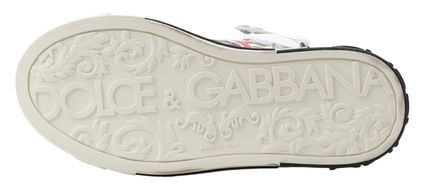 Dolce & Gabbana Exquisite High Top Leather Sneakers - Men's Fashion