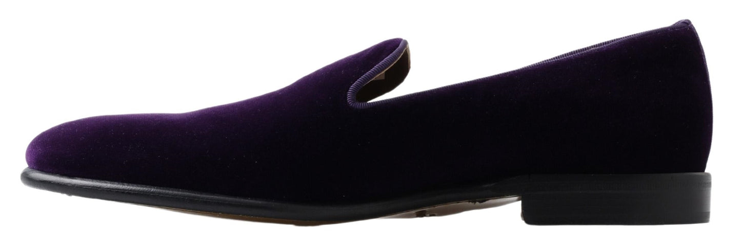 Dolce & Gabbana Elegant Purple Slipper Loafers