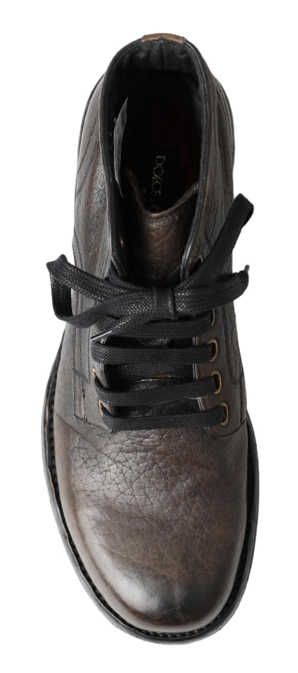 Dolce & Gabbana Elegant Leather Lace-Up Boots for Men