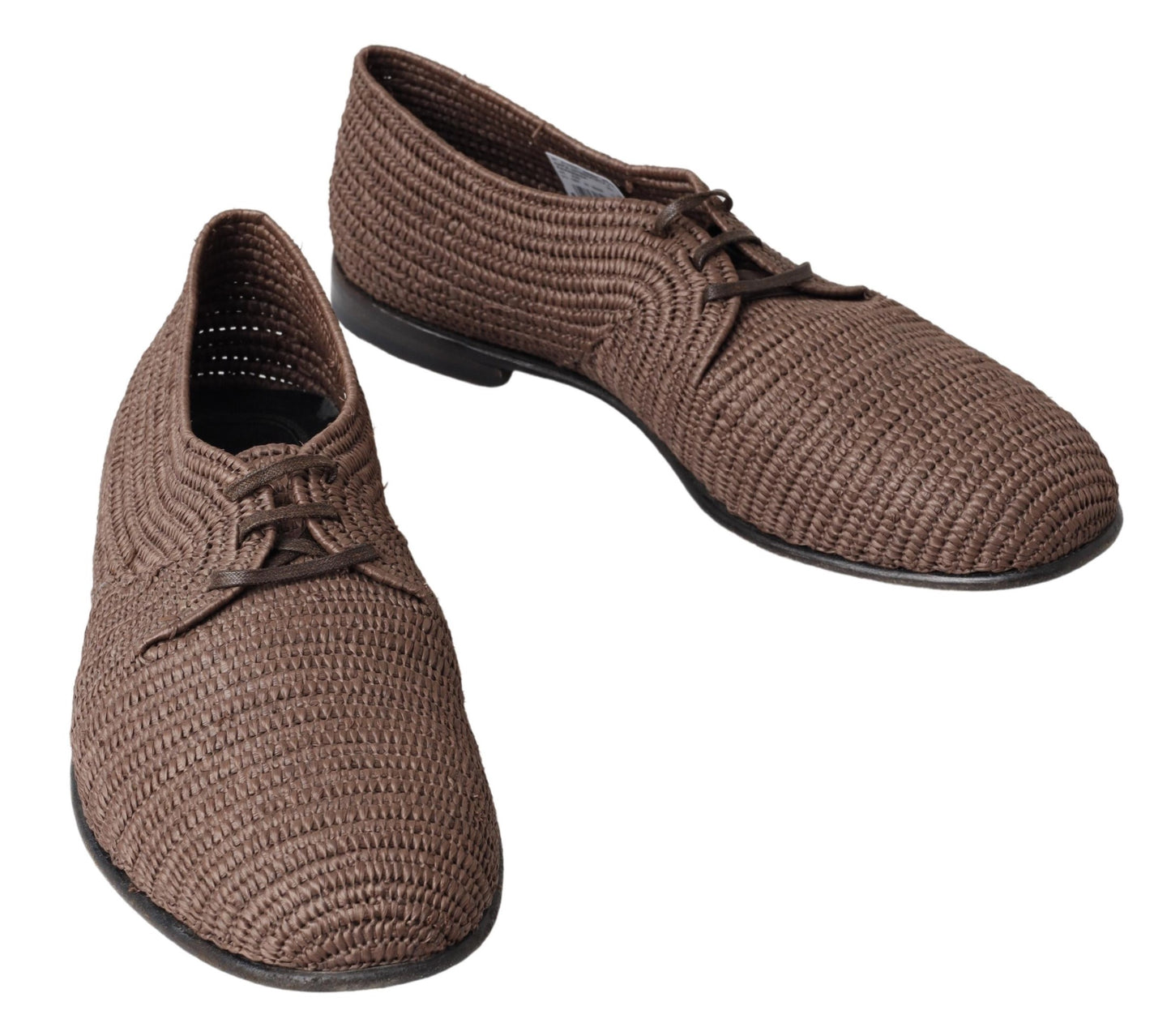 Dolce & Gabbana Exquisite Men's Raffia Derby Shoes