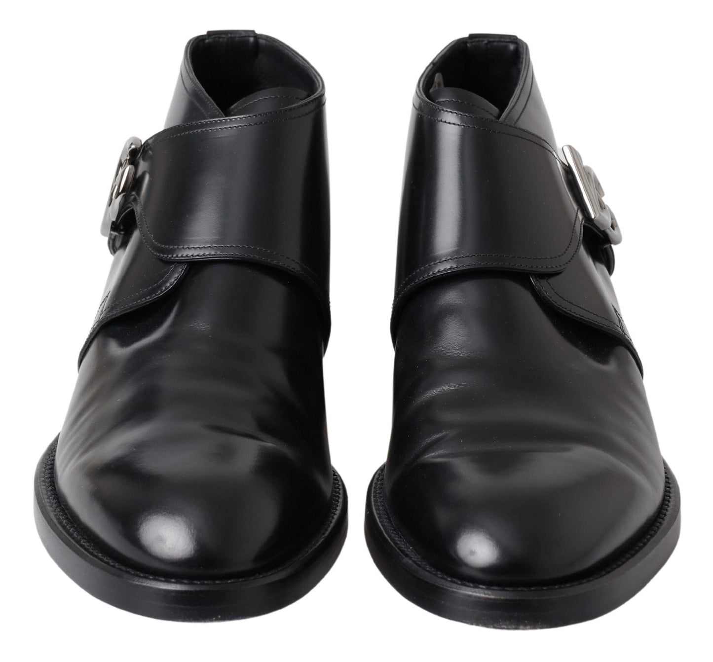 Dolce & Gabbana Elegant Leather Monk Strap Dress Shoes