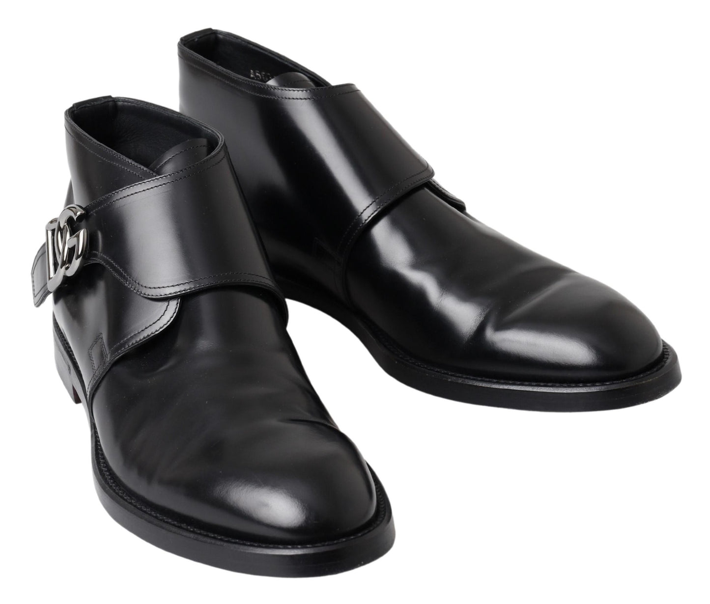 Dolce & Gabbana Elegant Leather Monk Strap Dress Shoes