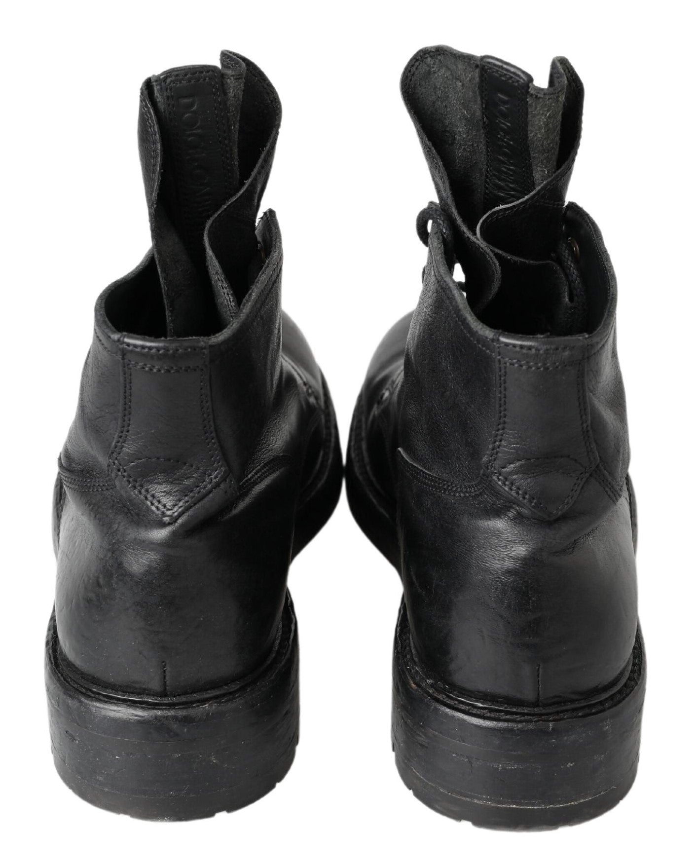 Dolce & Gabbana Elevate Your Style with Combat Leather Boots