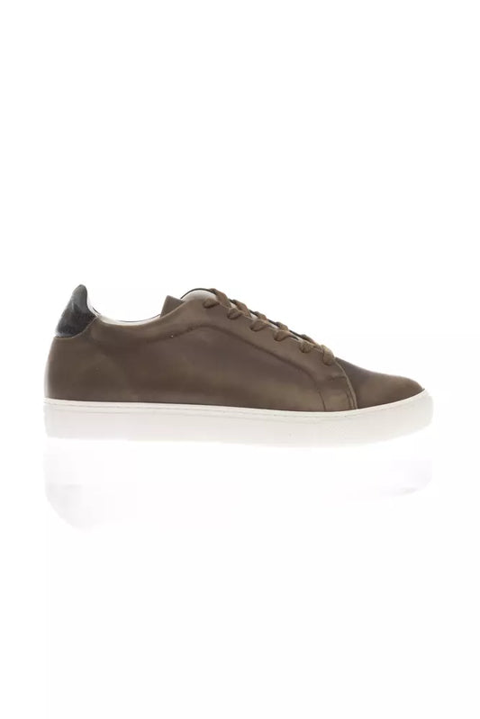 Pantofola D'Oro Brown Leather Men Sneaker