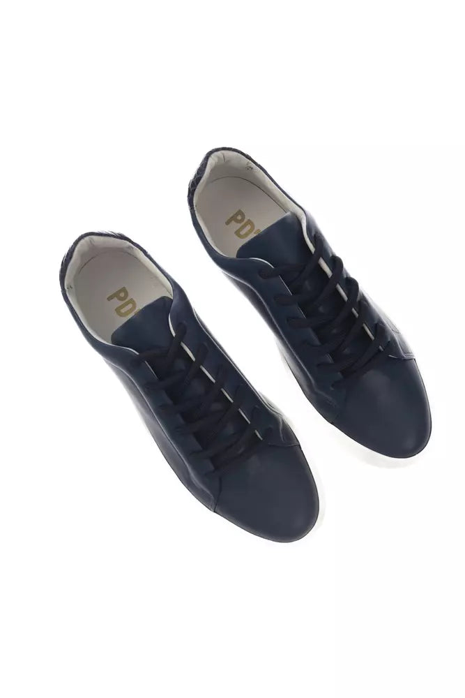 Pantofola D'Oro Blue Leather Men Sneaker