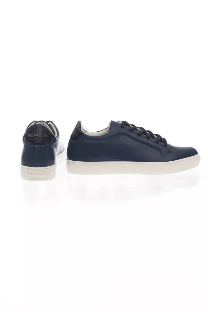 Pantofola D'Oro Blue Leather Men Sneaker