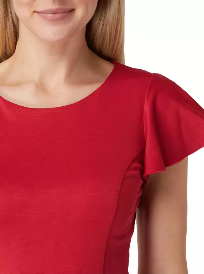 Liu Jo Chic Short-Sleeved Crew-Neck Red Dress