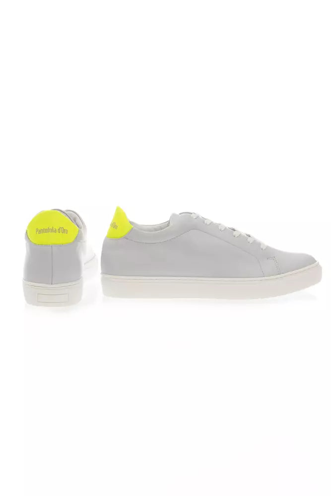 Pantofola D'Oro White Leather Men Sneaker